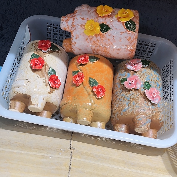 瓷片花盆福利多肉捏花