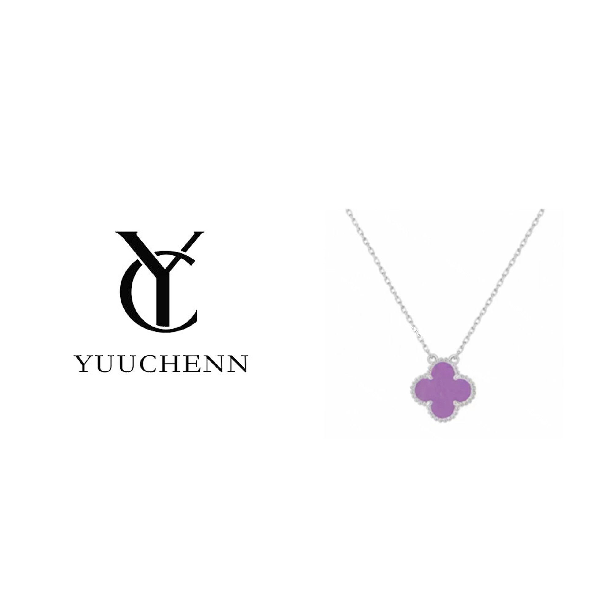 铜合金项链 YUUCHENN 【Aihambra】 镀K金轻奢女士项链
