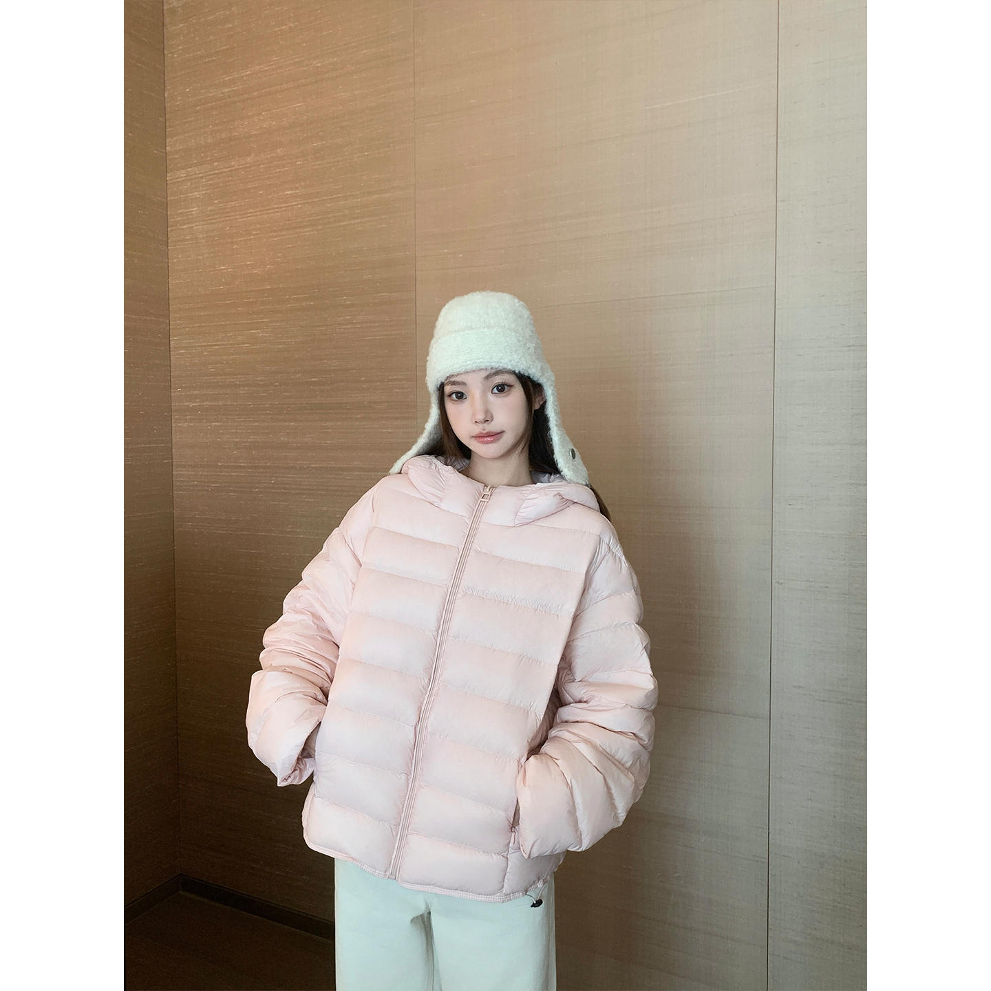 不冷BULENG 90白鸭绒连帽羽绒服