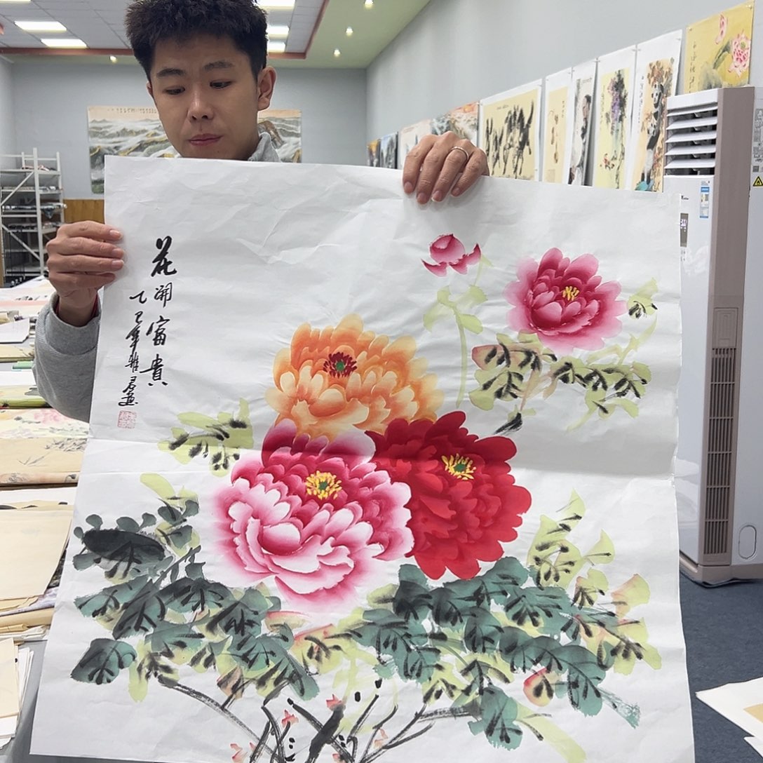 国画国画作品近距离
