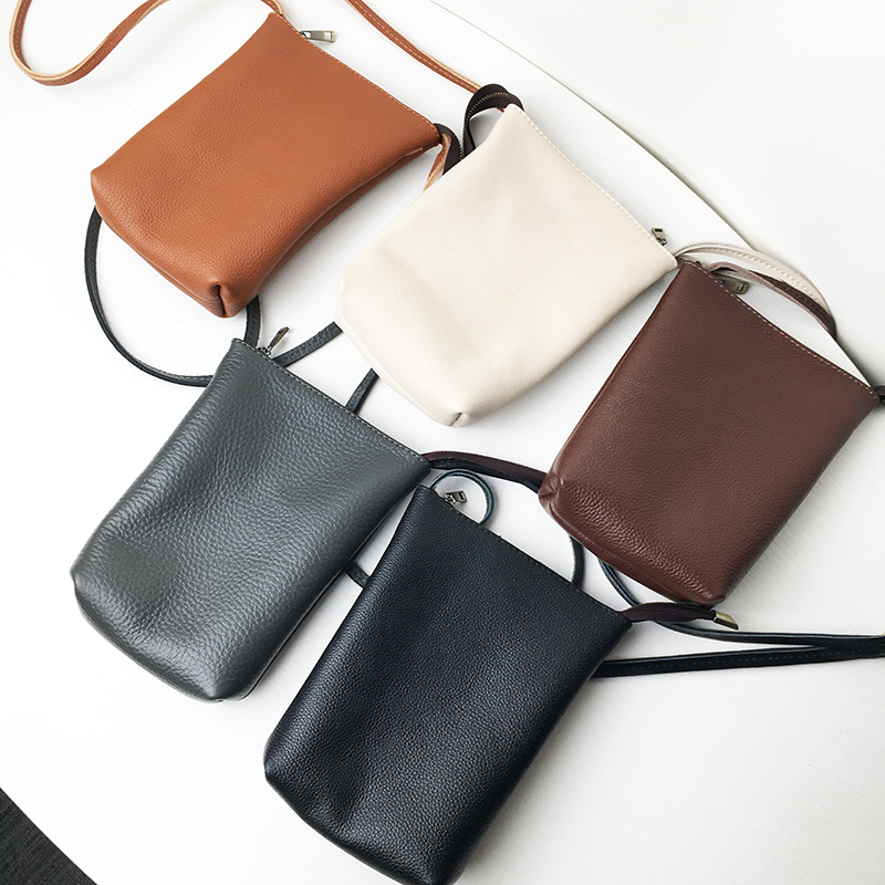 外贸出口头层牛皮女款手机包简约时尚女士休闲妈妈款小众2025爆款