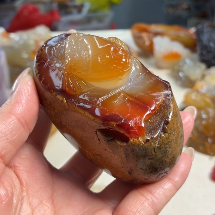 玛瑙/玉髓未镶嵌吊坠(不含链)