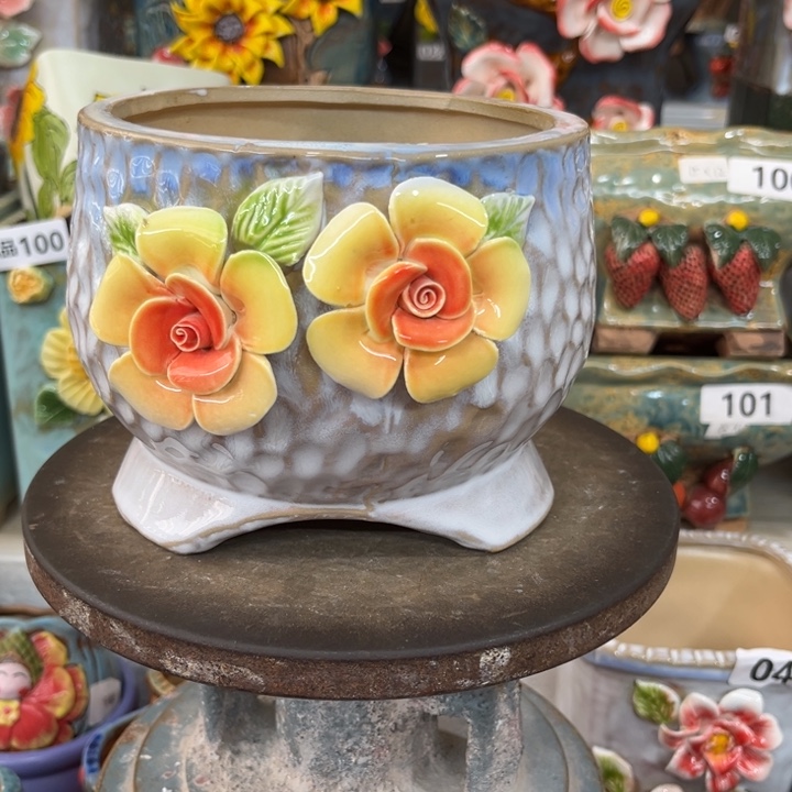 紫砂花盆粗陶材质多肉花盆