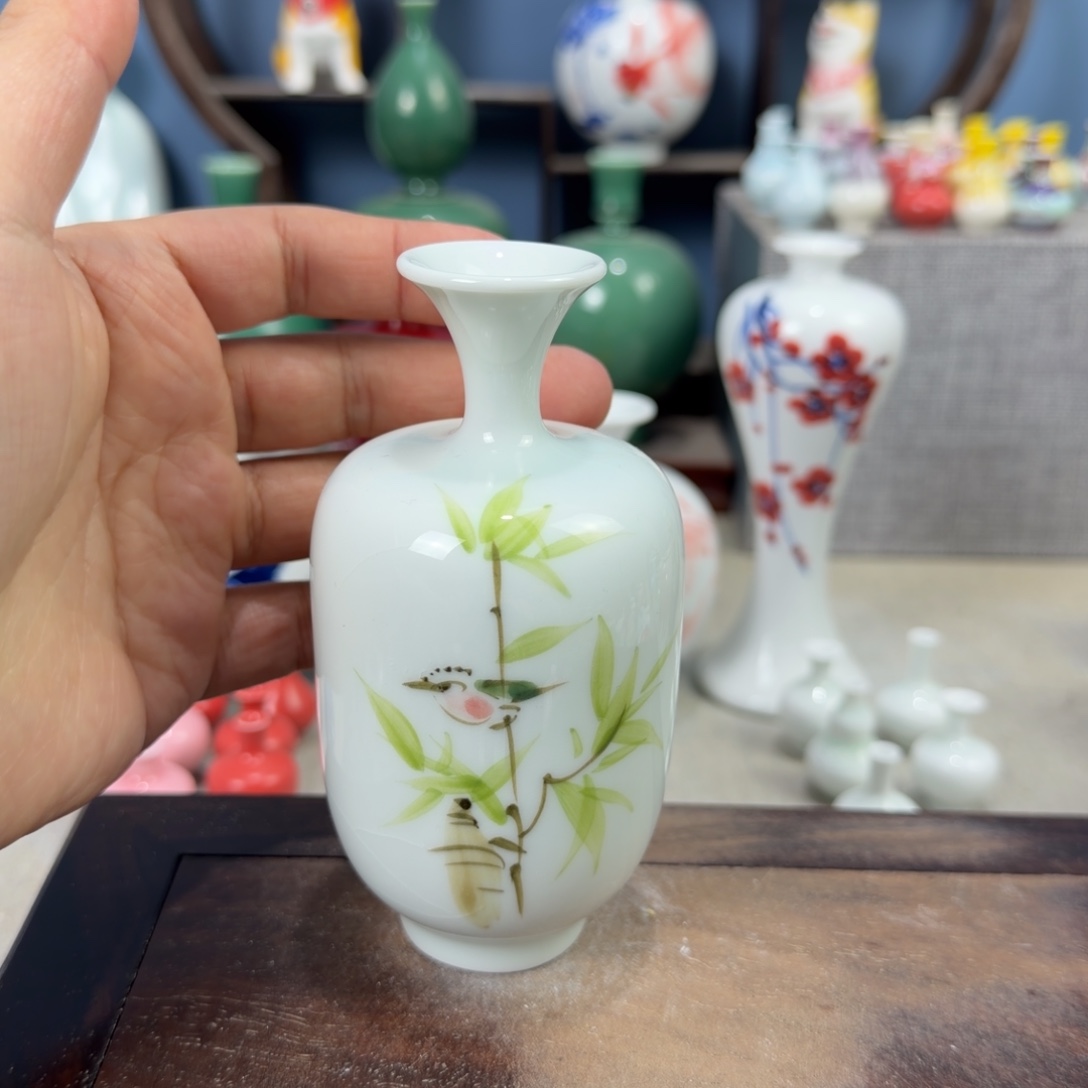 陶瓷手工小花器摆件