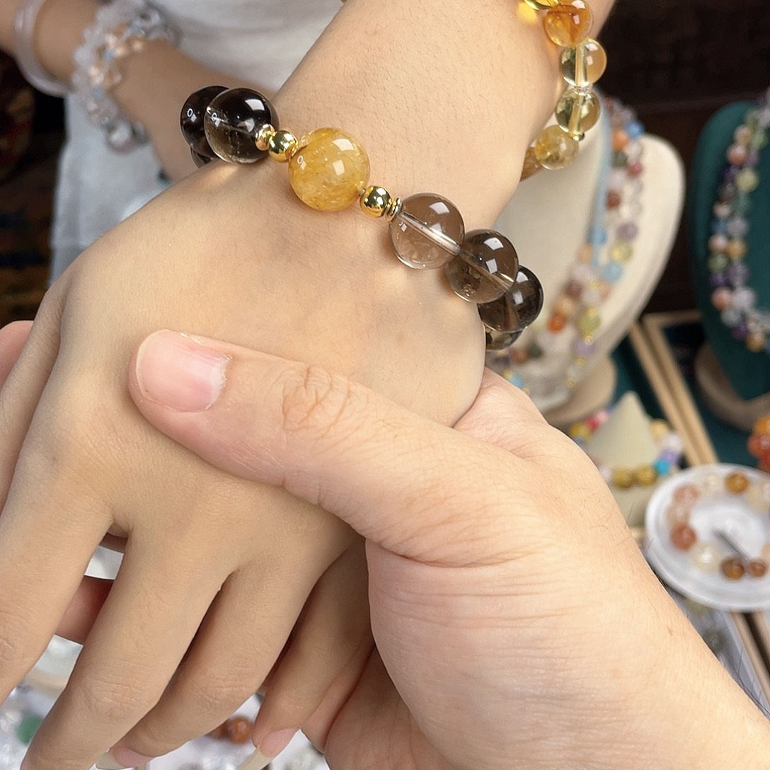 银S925镀金镶嵌手链水晶