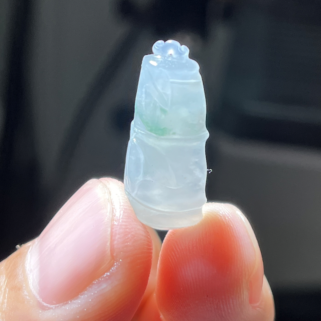 天然缅甸A货翡翠竹节毛货买断需抛光