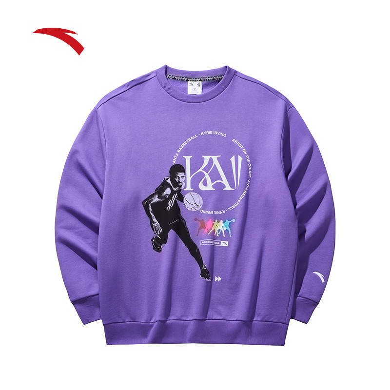 【何轩专属】安踏凯里·欧文系列丨男女同款套头卫衣美式潮流休闲