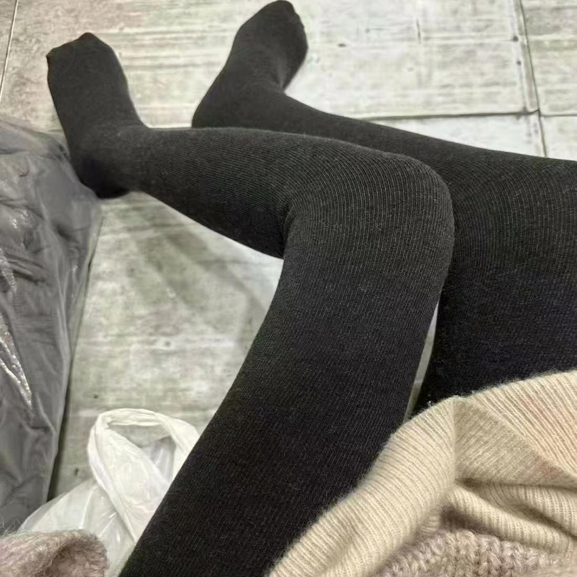 高品质秋冬单层高腰显瘦女式连裤袜打底裤