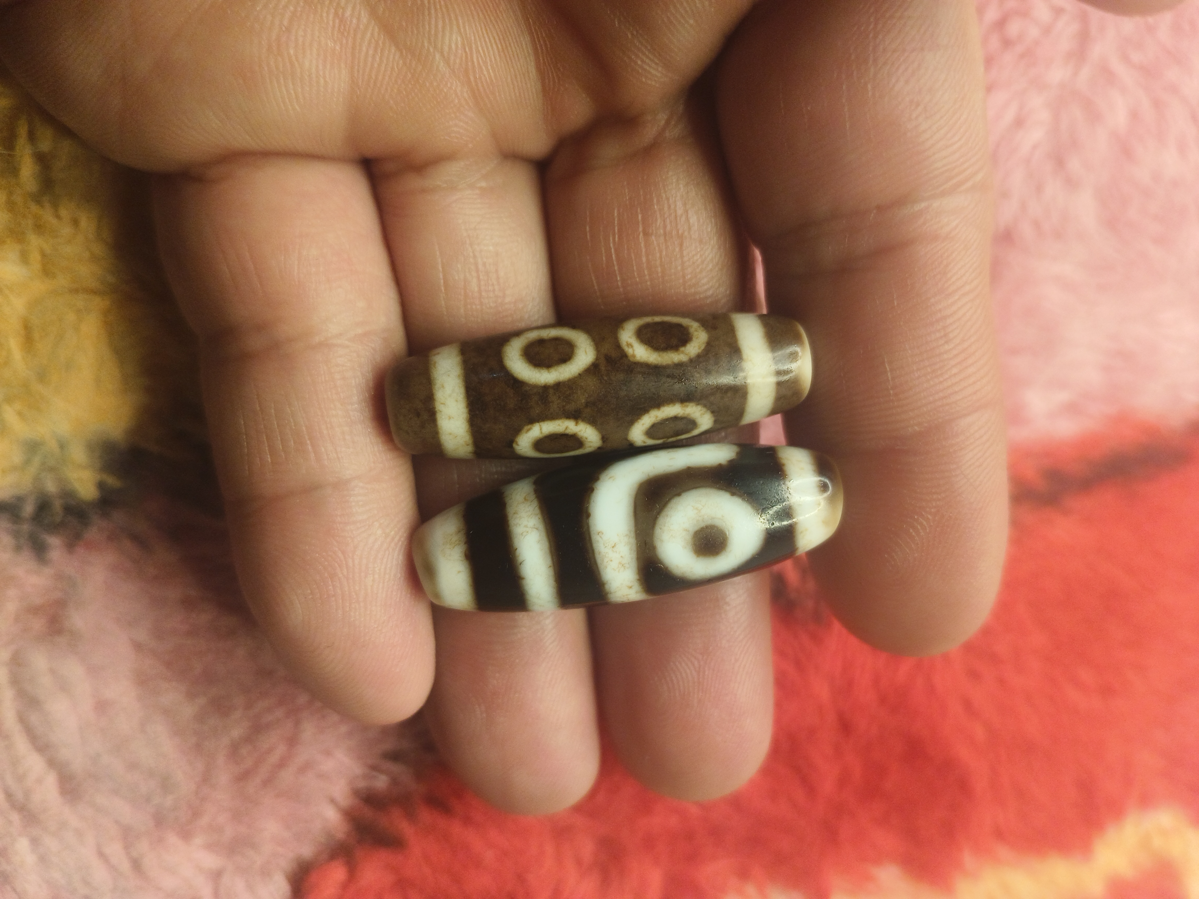 牙黄8眼锁骨链珠