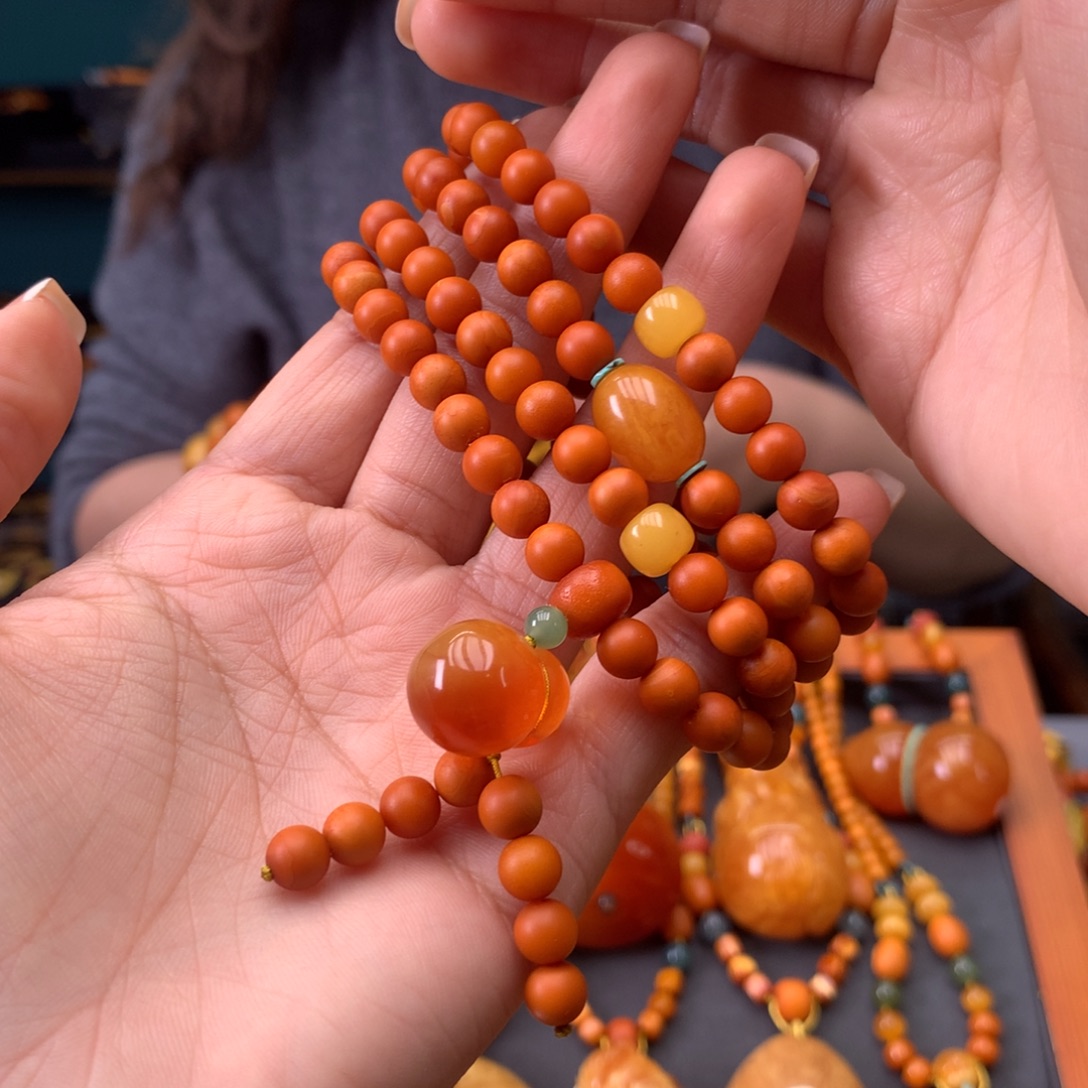 蜜蜡未镶嵌手串天然