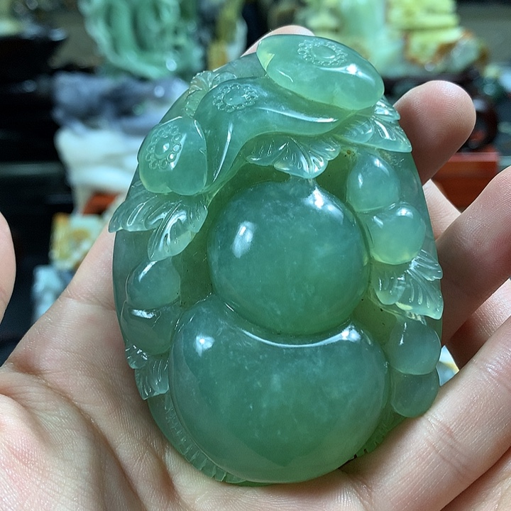 岫玉手把件未镶嵌