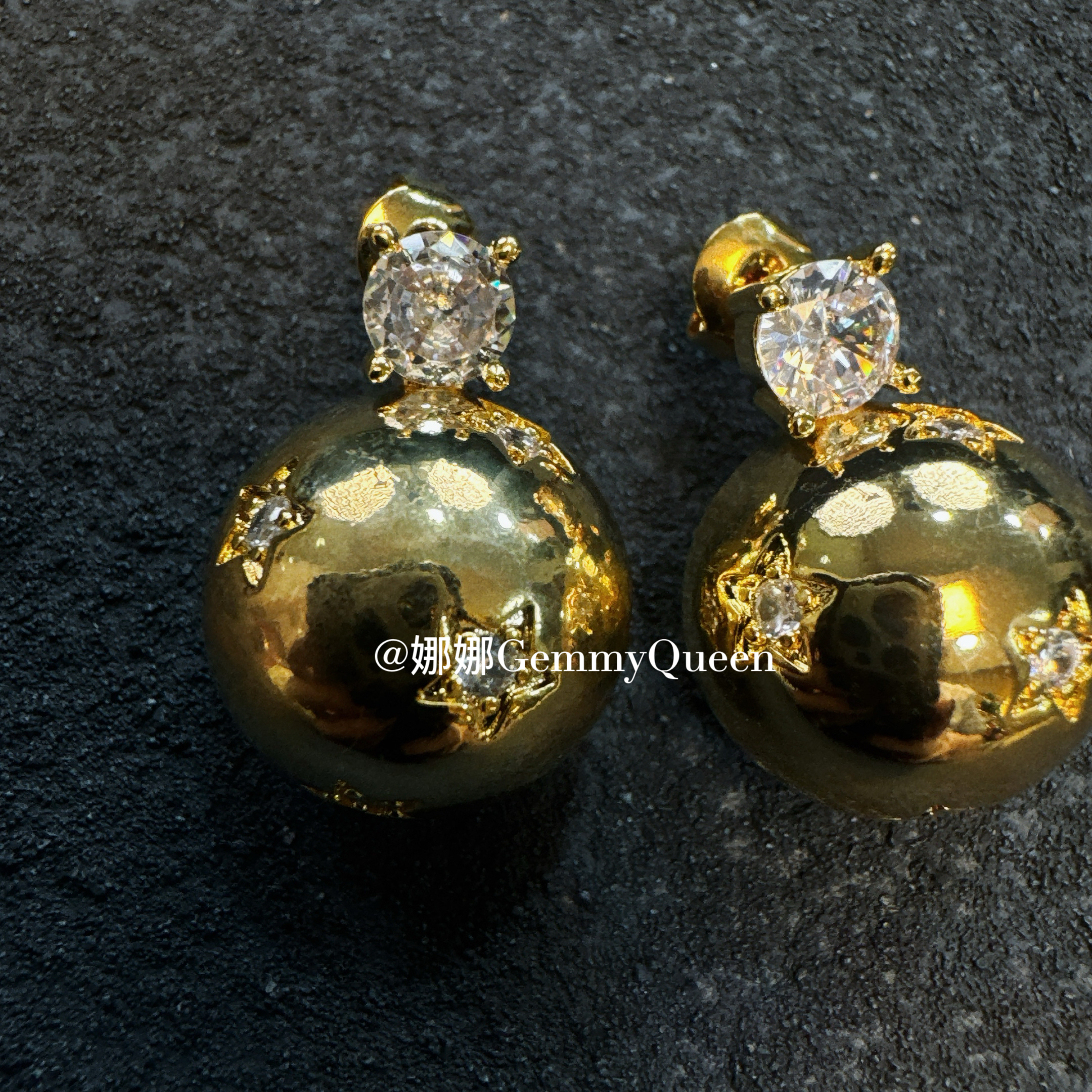 铜合金合成锆石耳饰 娜娜GemmyQueen耳环GQ10260