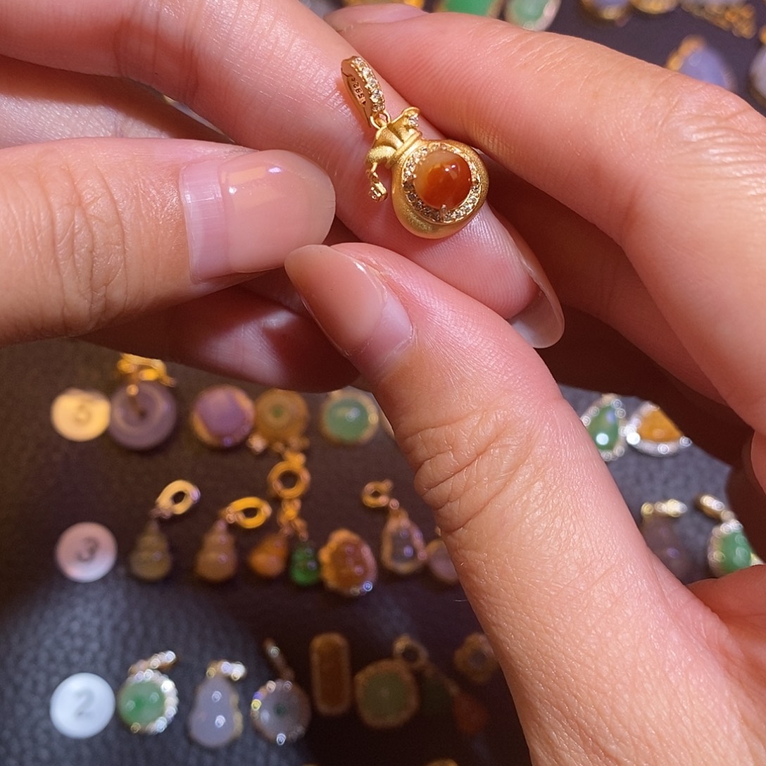 翡翠银S925镶嵌项链