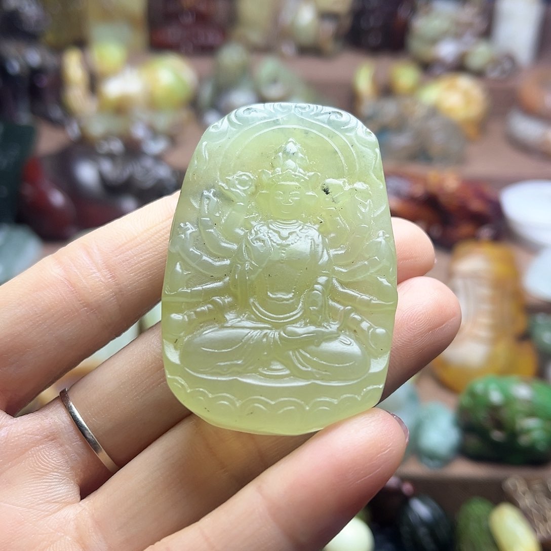 白玉菩提吊坠44。。