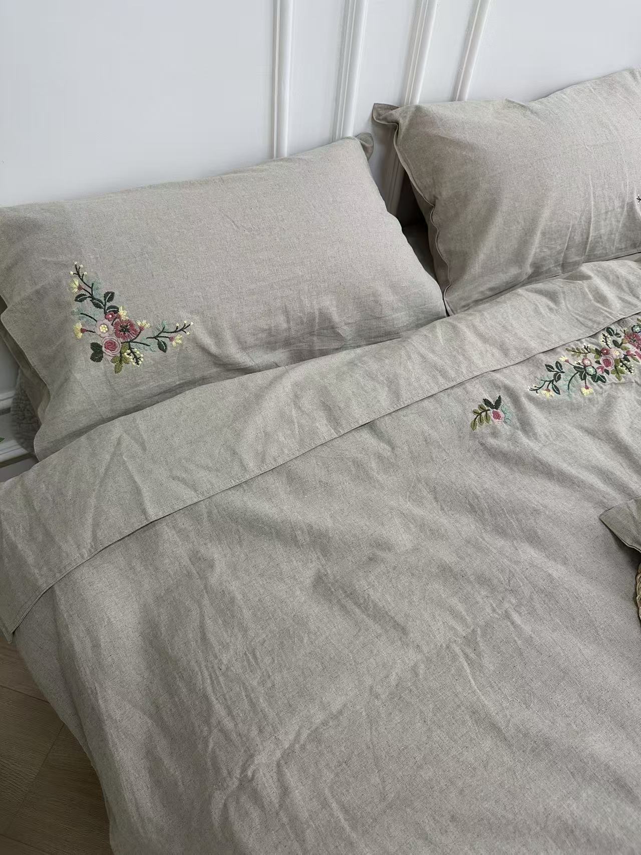 {蛋蛋麻品} 罗布麻繁花似锦枕套一对
