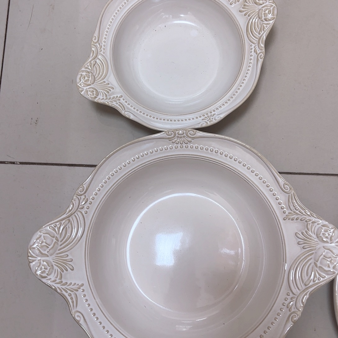 瓷片瑕疵特价陶瓷大小碗