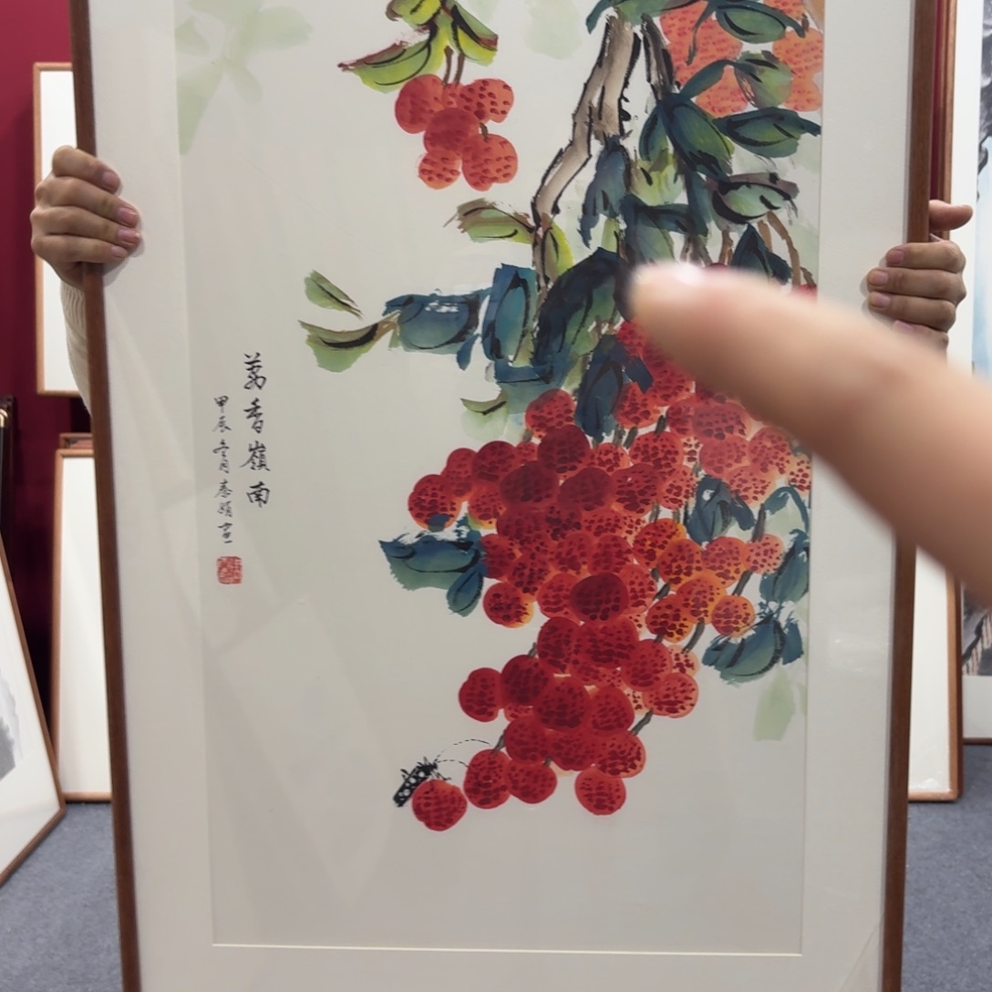 国画带框绘画120/60尺寸
