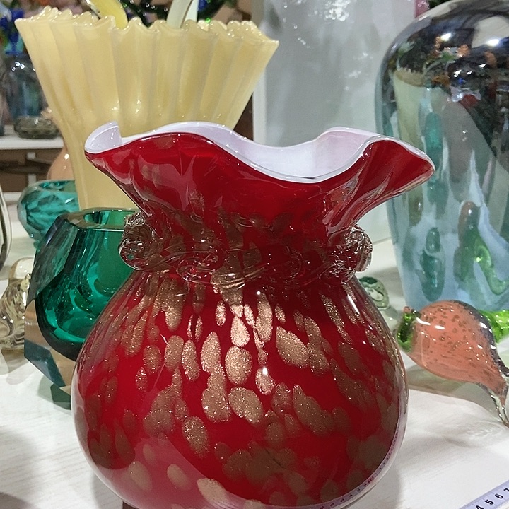 琉璃琉璃花瓶高21口9