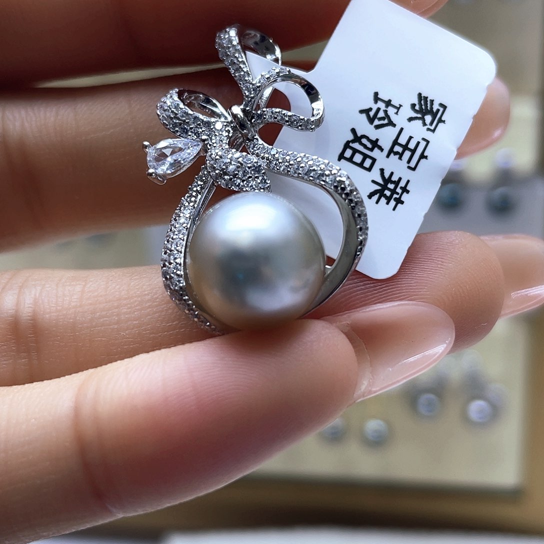 海水珍珠颈饰银S925镶嵌