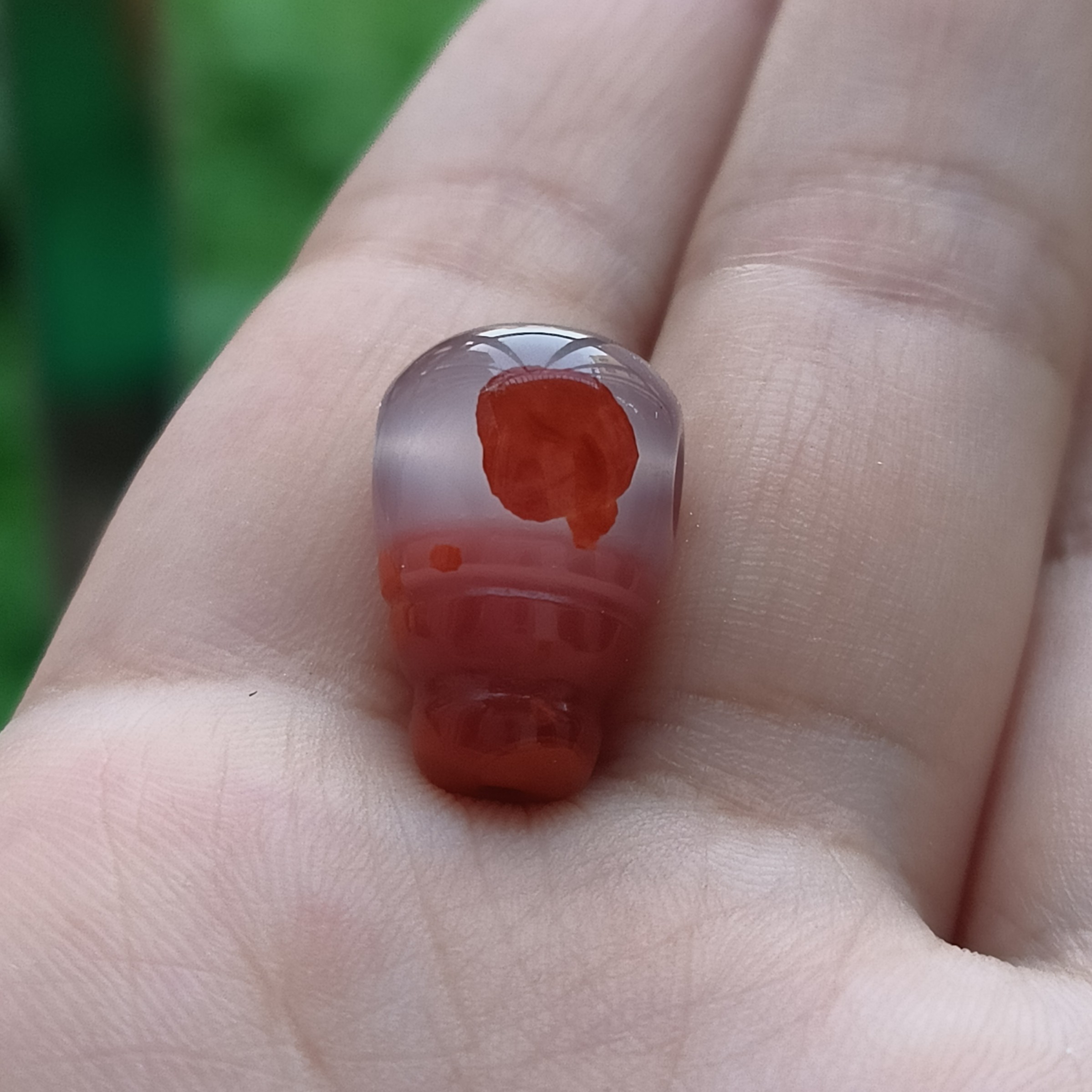 南红玛瑙瓦西飘花三通11.2mm