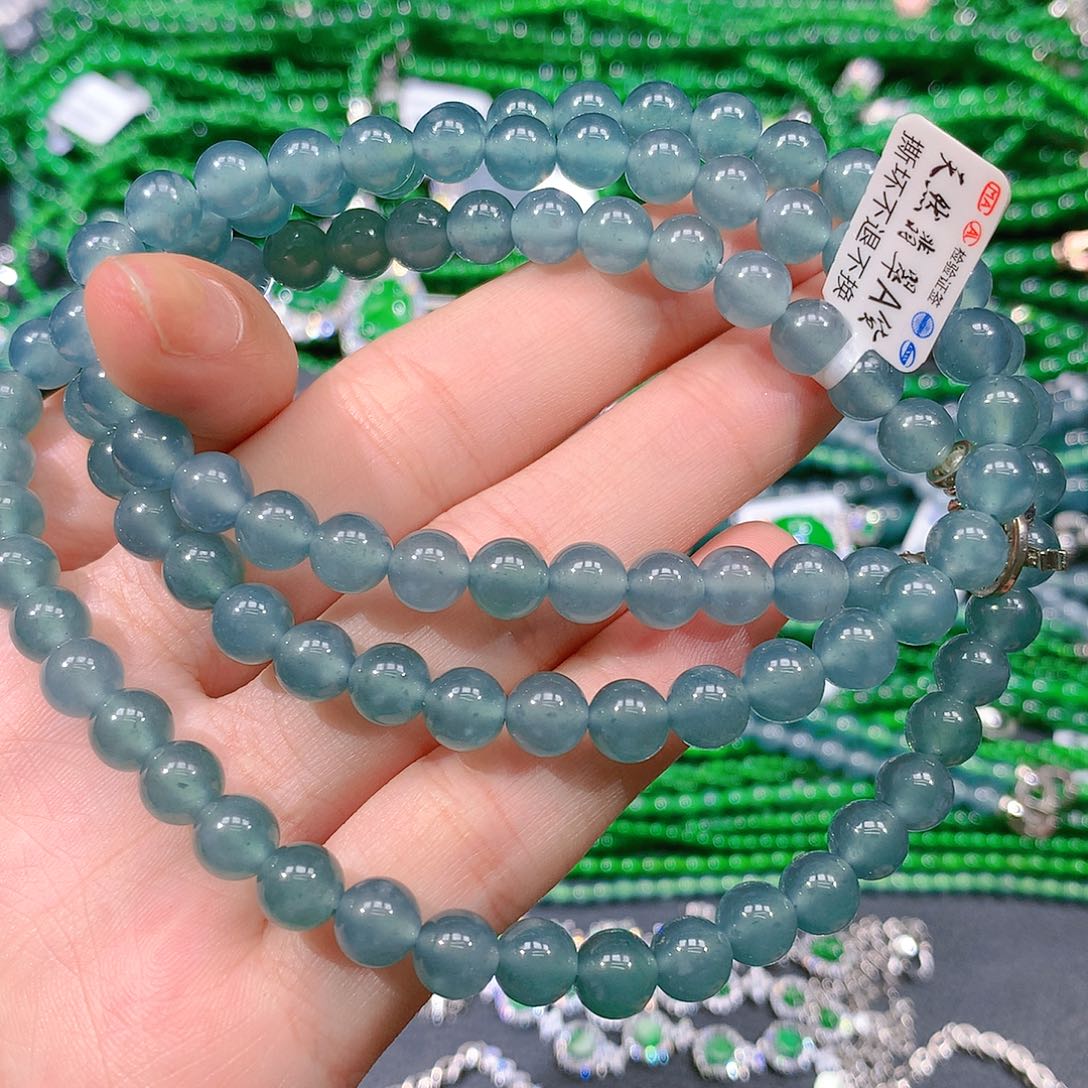 翡翠手串未镶嵌天然翡翠