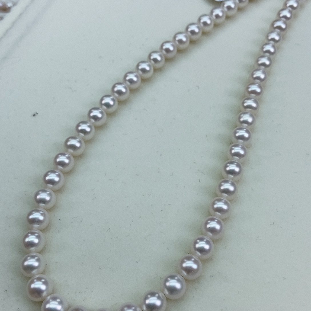 淡水珍珠7/7.5正圆极光几乎无暇毕业银S925镶嵌