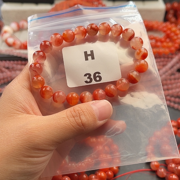 南红玛瑙未镶嵌多样性发货默认微瑕称重9mm