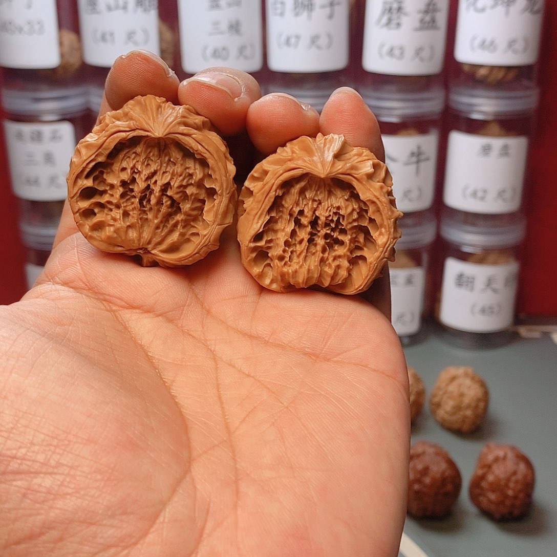 核桃把件40尺寸蛇头文玩核桃