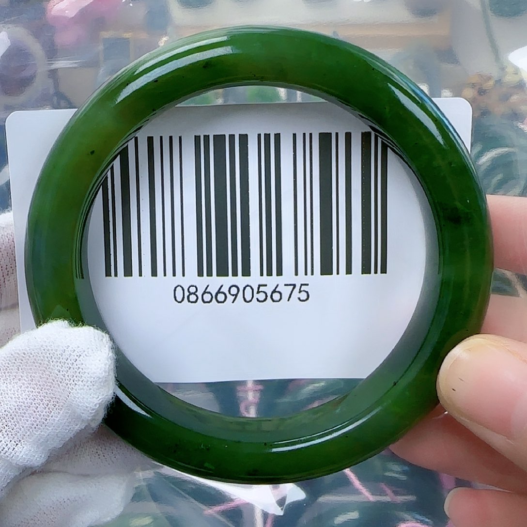 和田玉（碧玉）手镯未镶嵌包容58