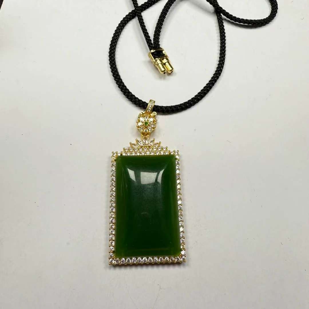 EY038 新中式无事牌吊坠 尺寸-44*30*10mm