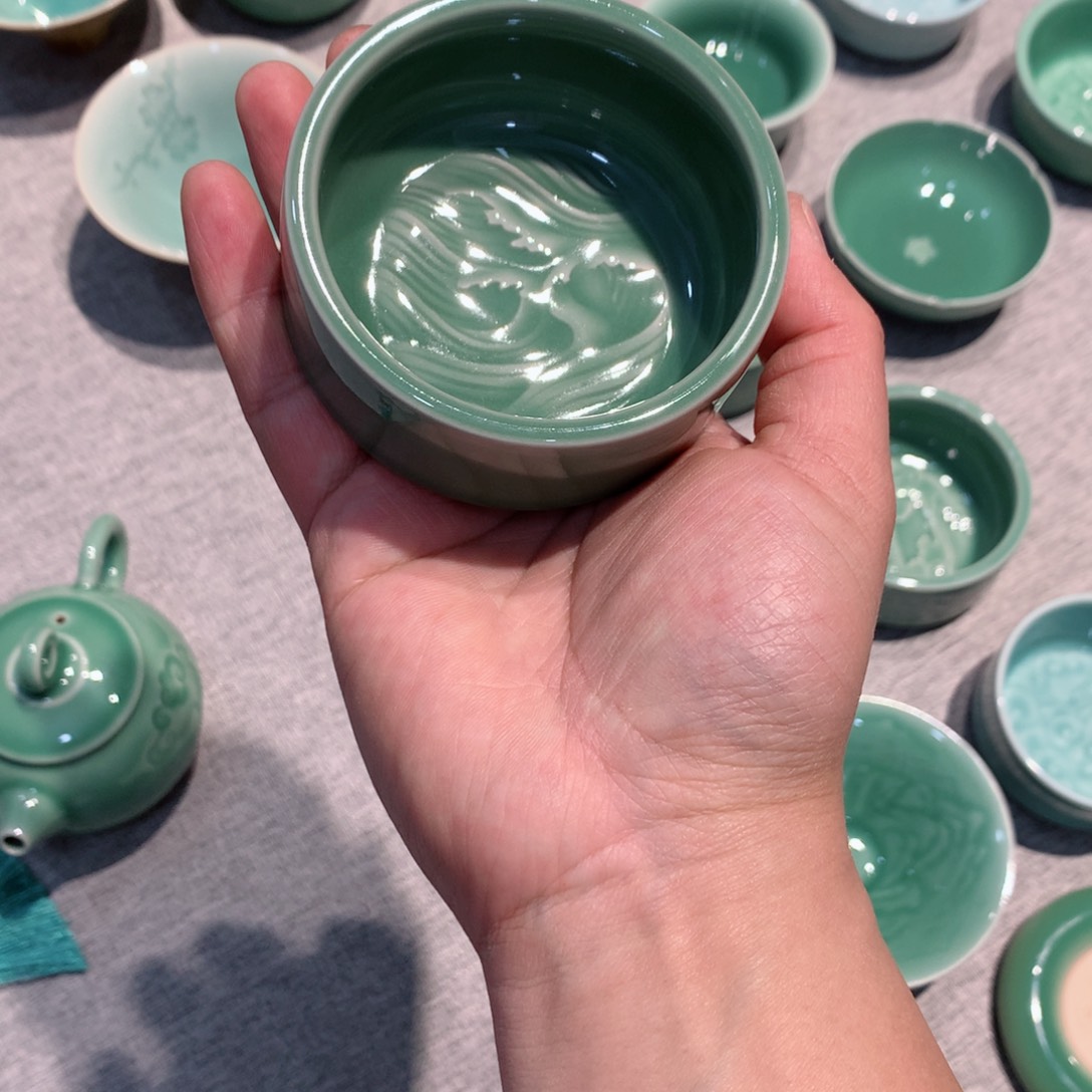 思*?龙泉青瓷茶具杯子