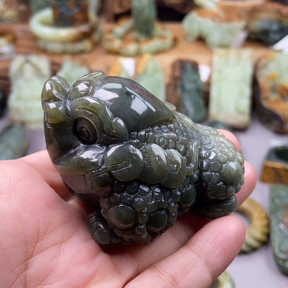 岫岩河磨玉（透闪石质玉）手把未镶嵌