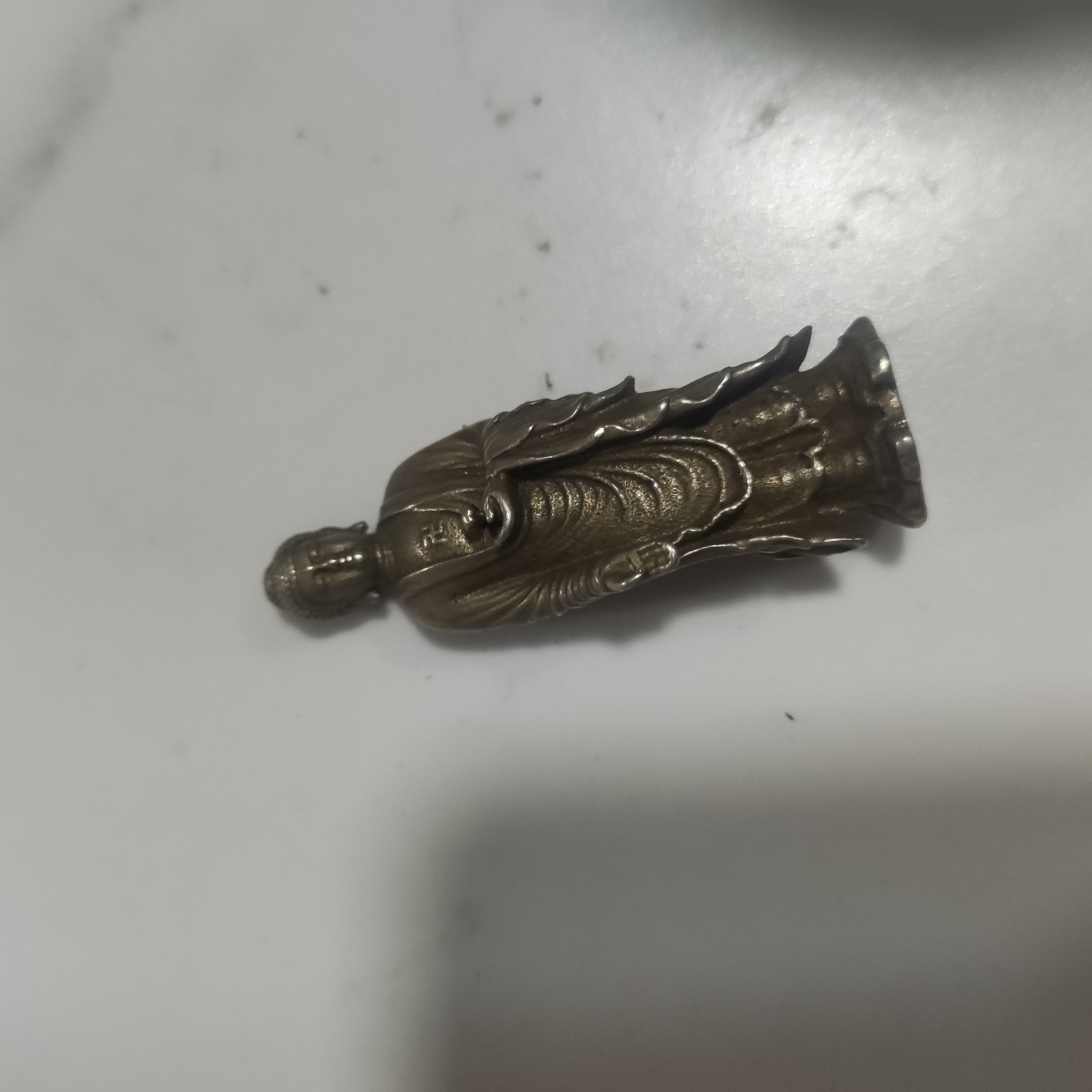 复古纯黄铜观世音菩萨阿弥陀如来佛随身佛像摆件