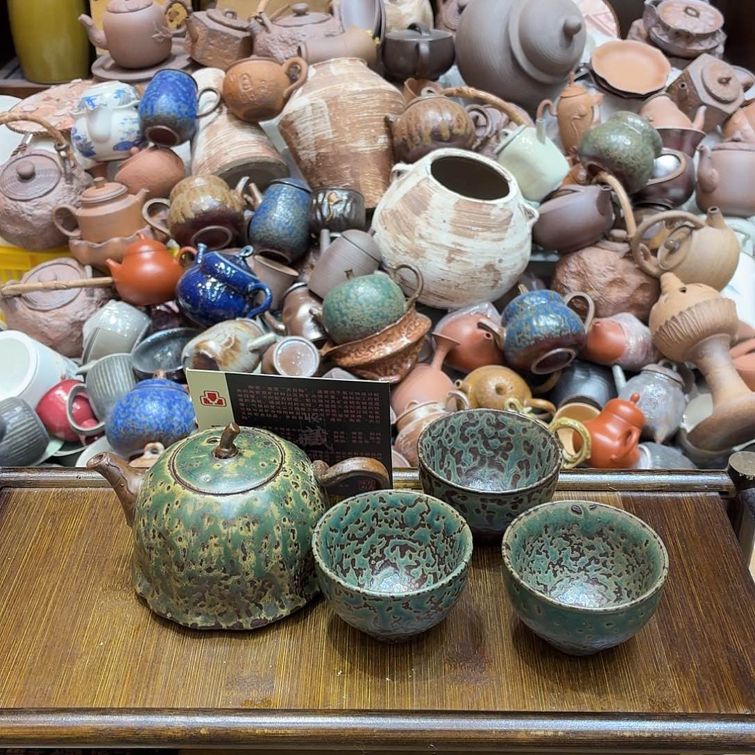 柴烧老岩泥茶器皿