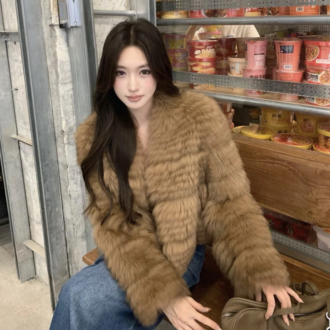海宁玥玥狐狸毛2025外套女合集秋冬新款