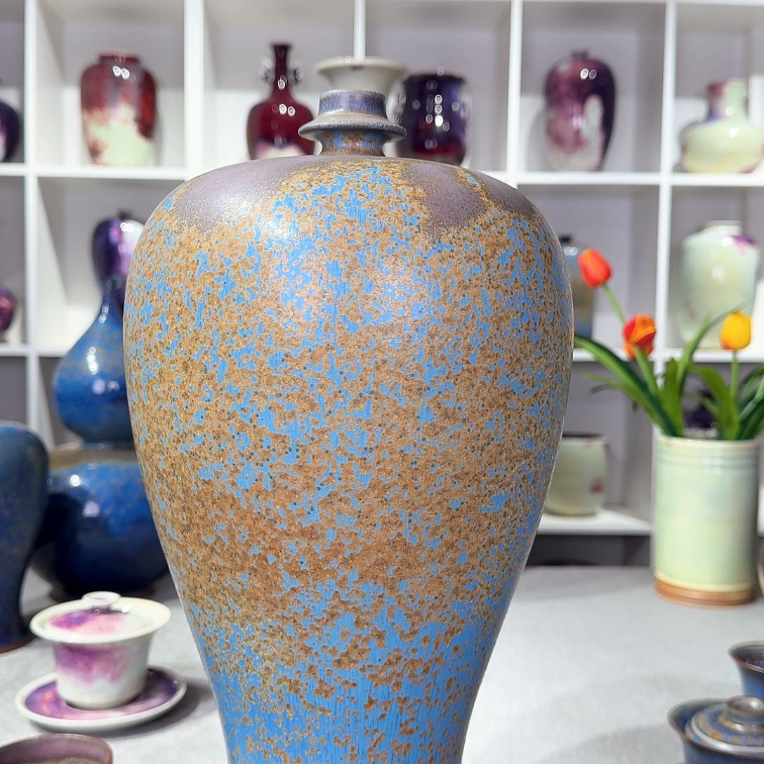 摆件福利钧窑花瓶纯手工