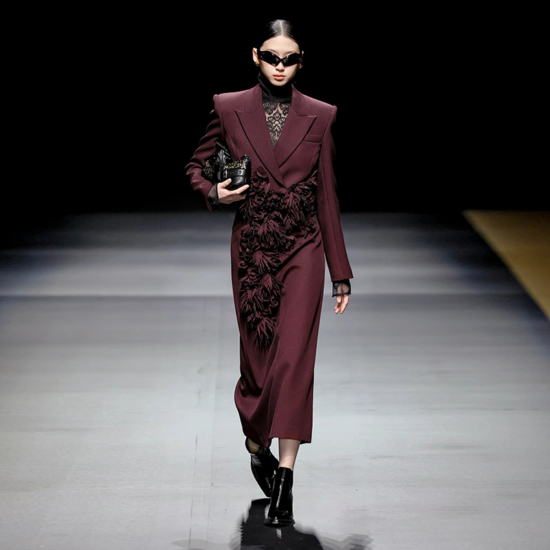 「琥珀流光」MAGGIEMA轻奢气场强大时髦穿搭名媛套装裙子春秋588D