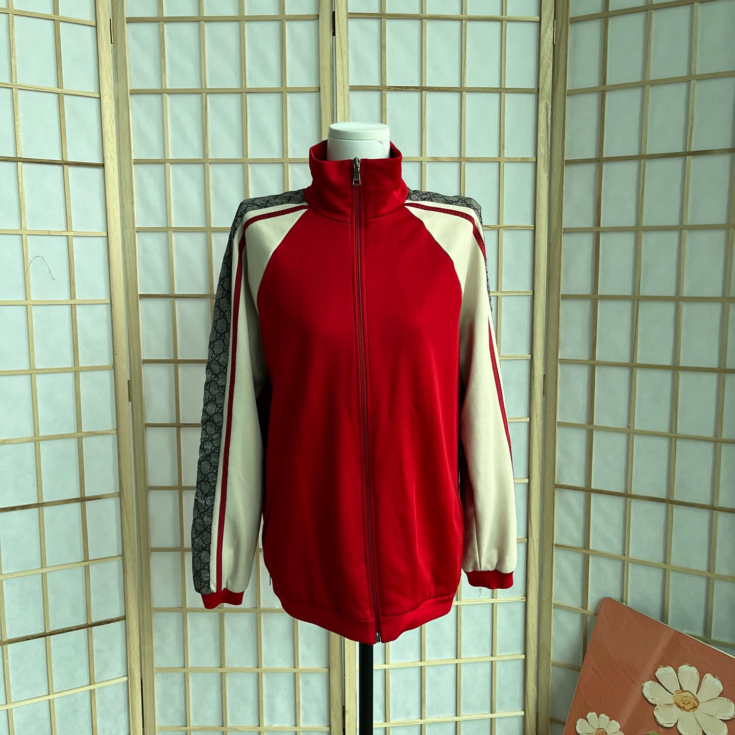 99新 GUCCI/古驰 A10162 红色 外套 溜肩 胸围110 衣长72