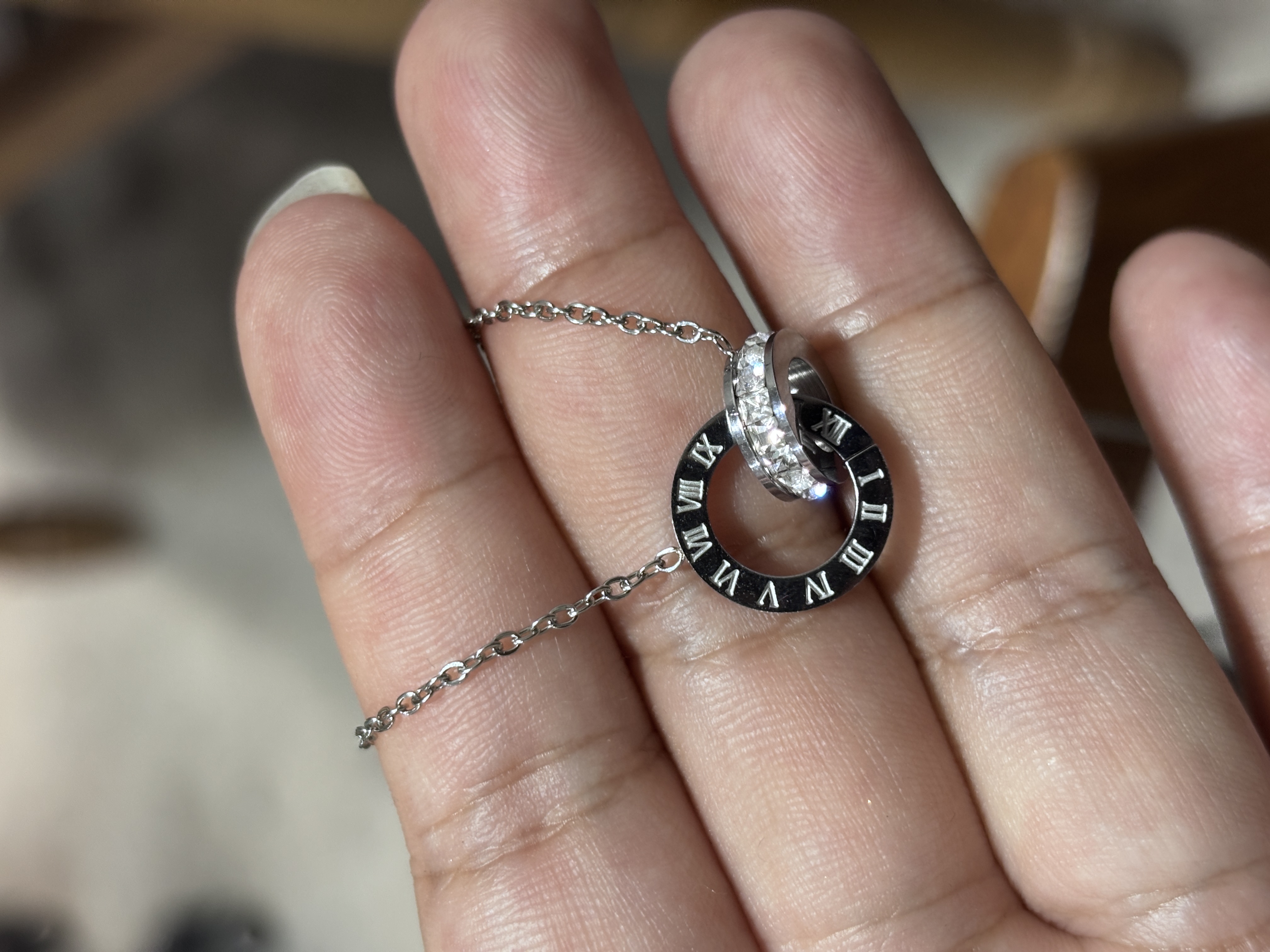 A629精工双圈项链