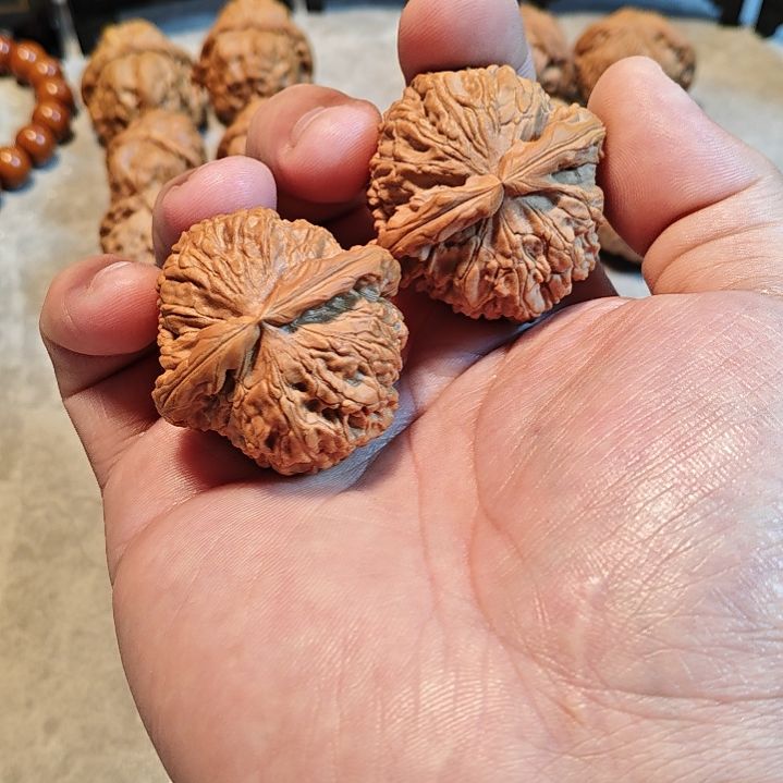 文玩核桃手串白狮子