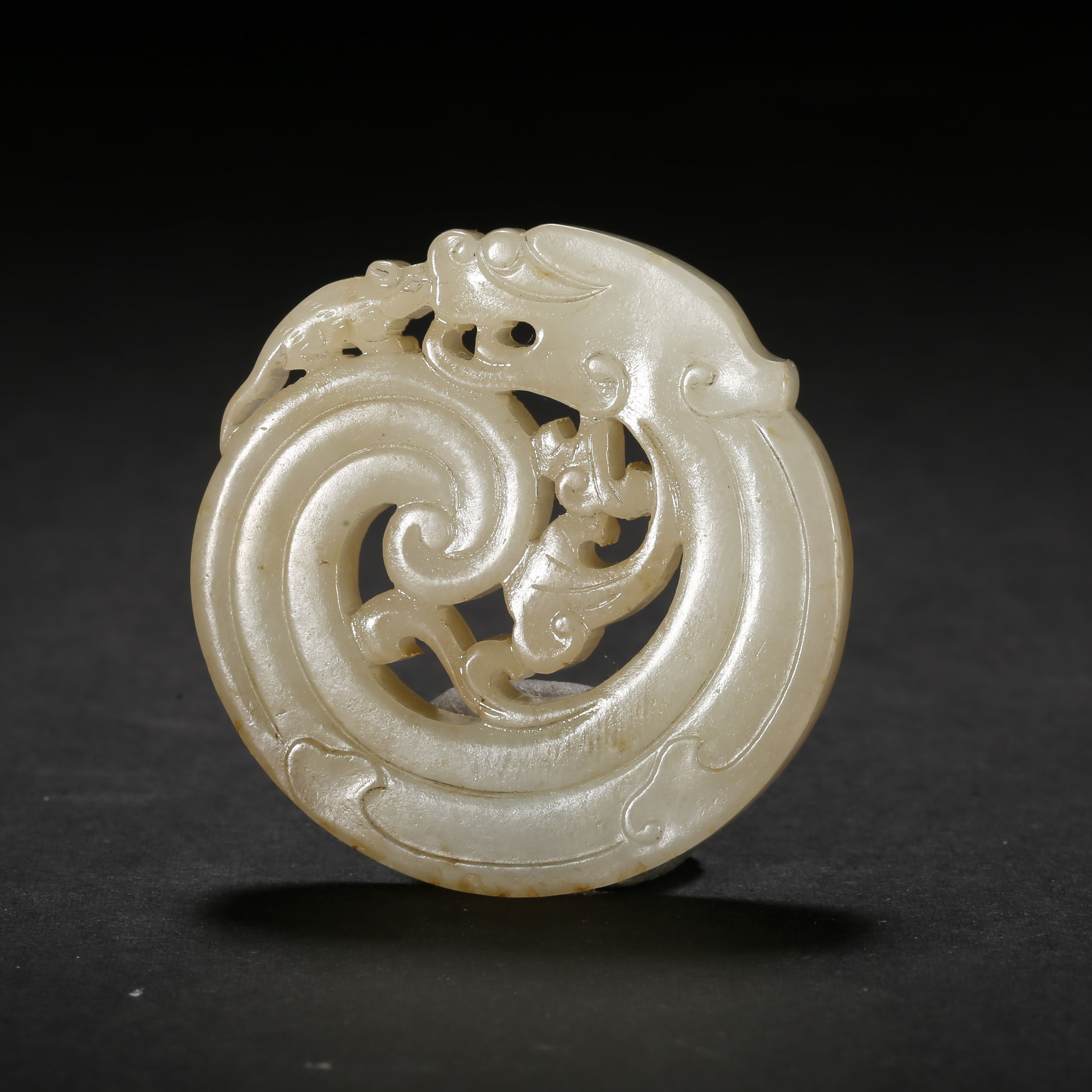 清代*白玉子辰佩/12LB5063/和田玉【北京文博】