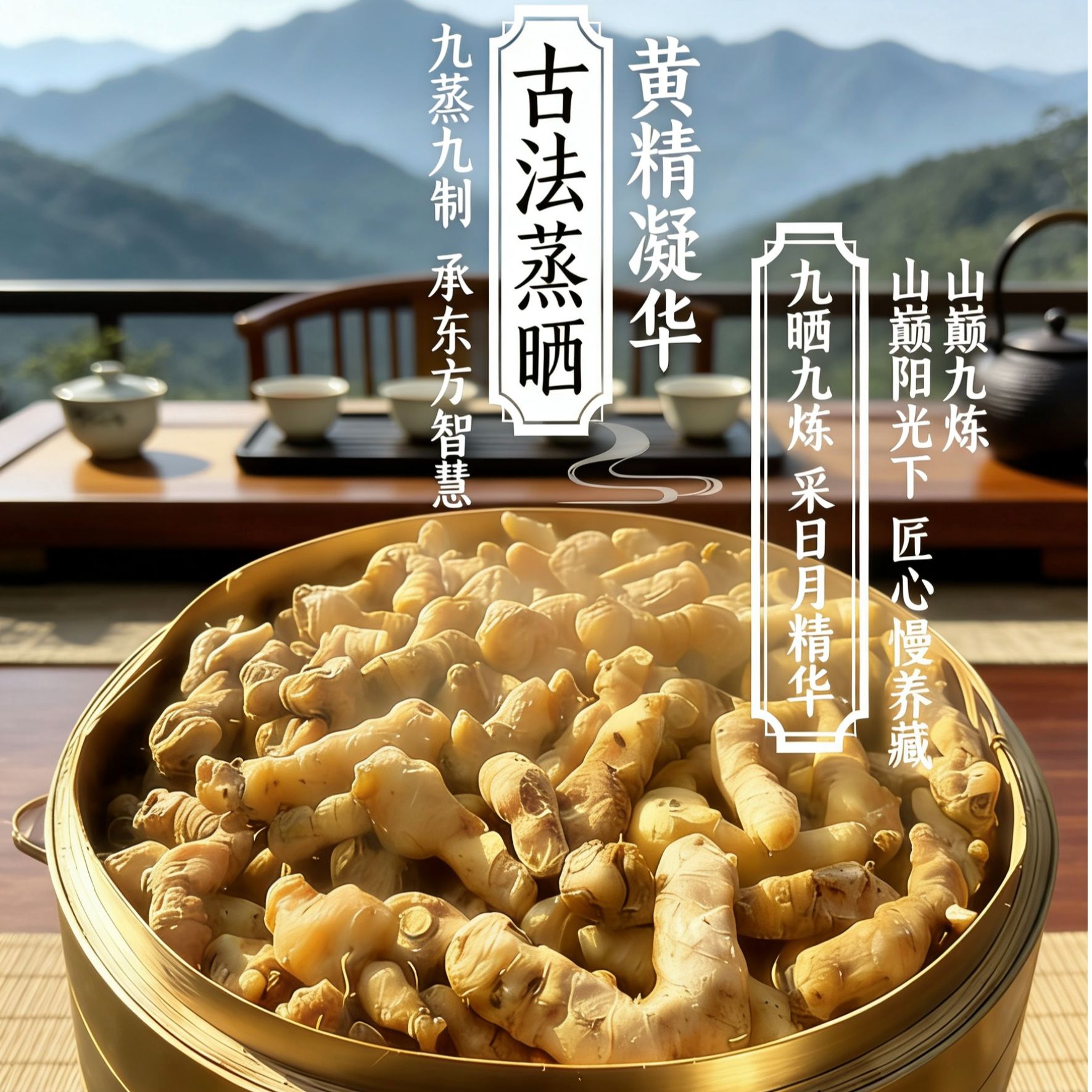 伏牛山鸡头黄茶（九蒸鸡头果，可煲汤可咀嚼）