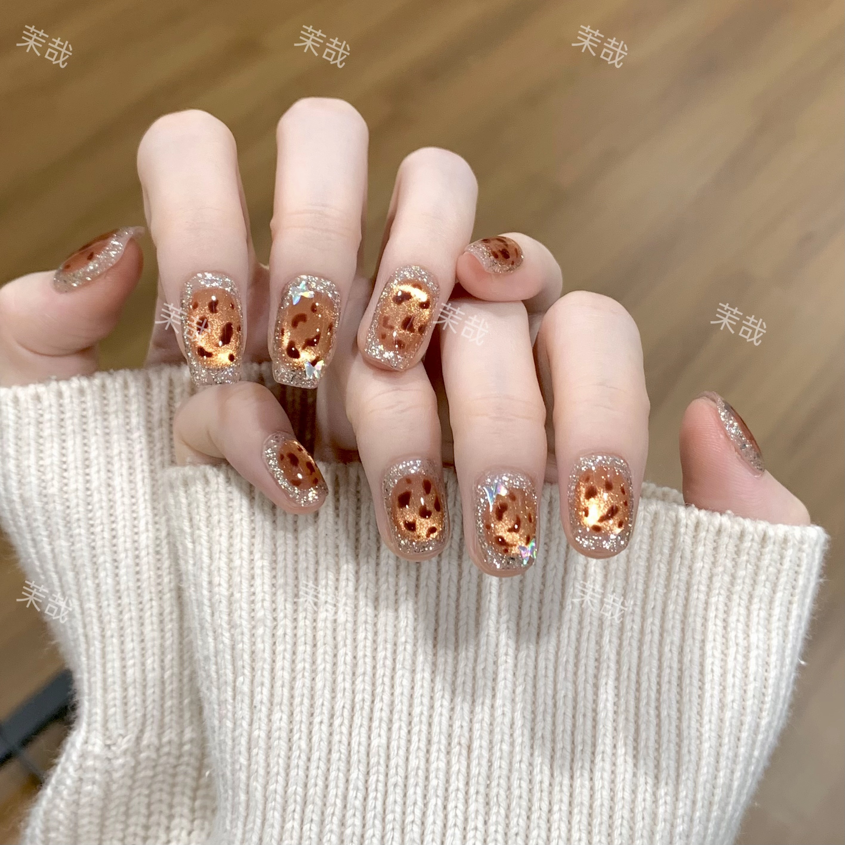 茉哉现货【金野仙踪】纯手工定制美甲可拆卸穿戴甲A4662