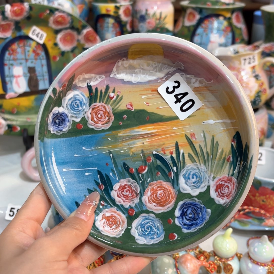 小****景德镇手绘高温釉下彩陶瓷茶具