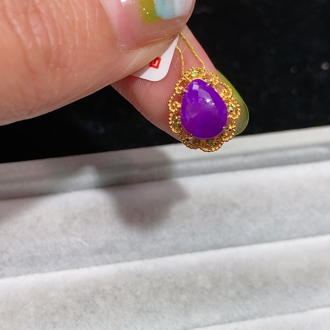 苏纪石（舒俱来）18K金镶嵌吊坠(不含链)