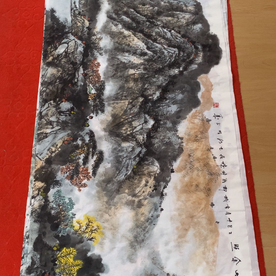 展***线国画胡河明老师作品小六尺