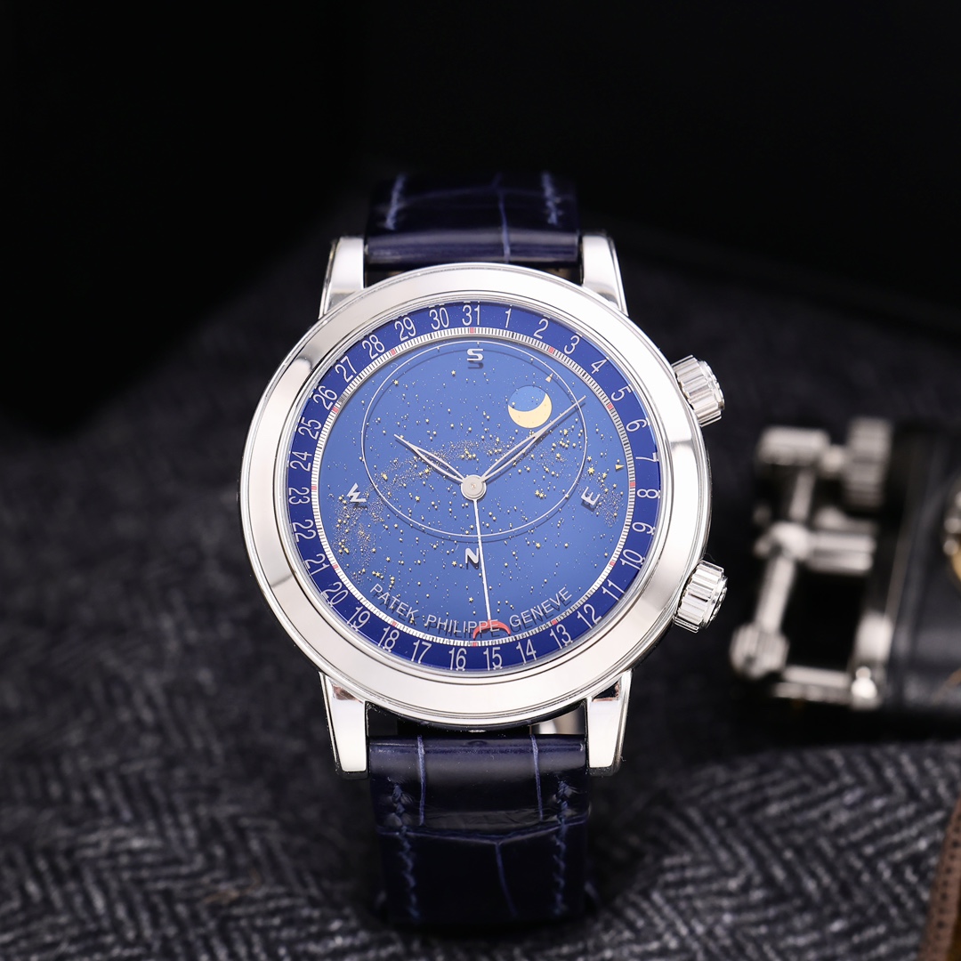 95新 Patek Philippe/百达翡丽 6102P星空铂金 44mm 单表（76字头）