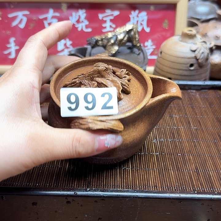 纯手工制作粗陶茶具