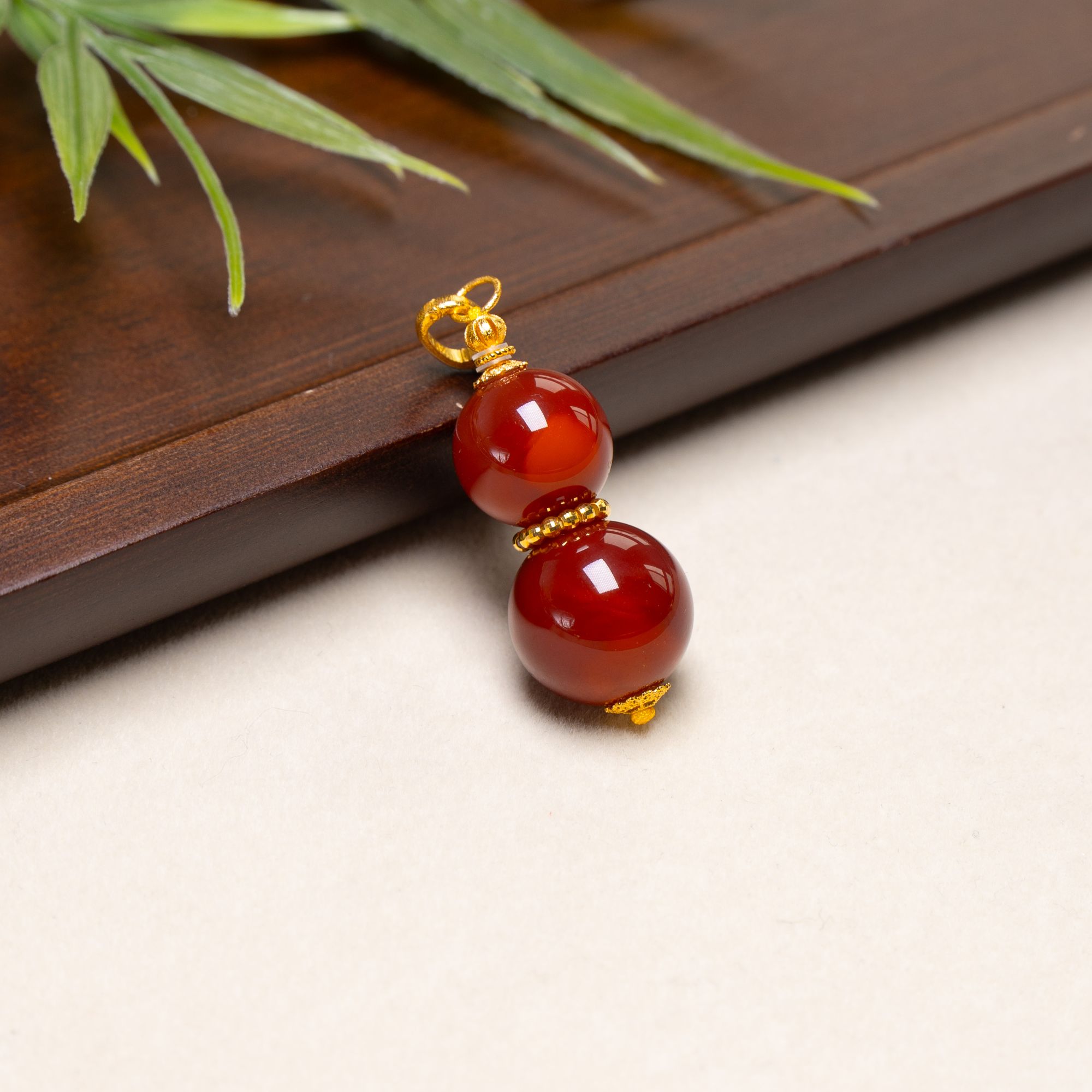 瓦西南红18K葫芦吊坠【承禧百分百原矿】FH 9085多样性其一