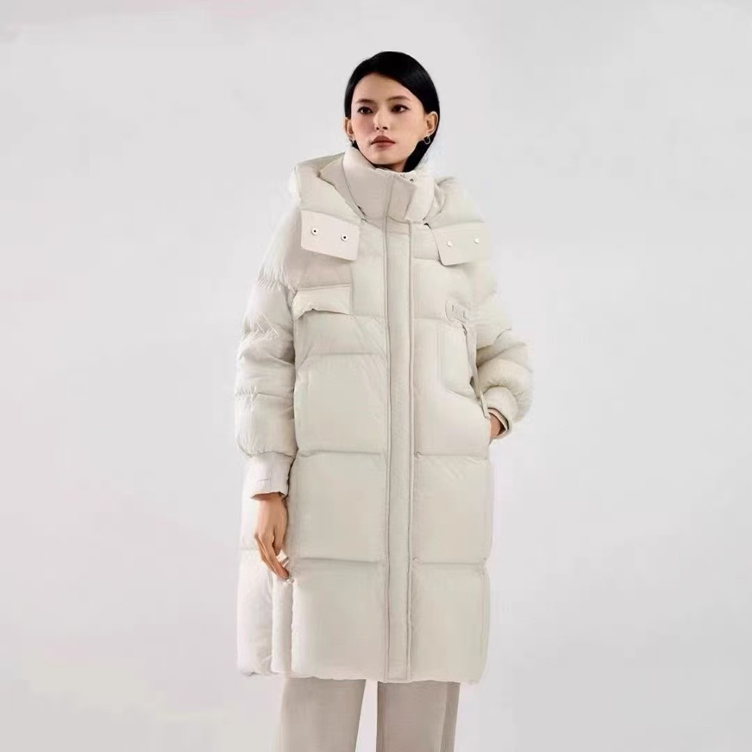 G42长款羽绒服米色（M衣长91左右）
